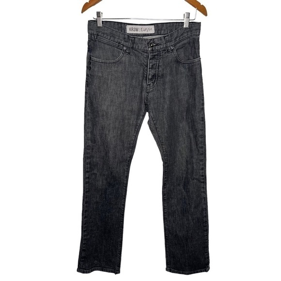 KE3W Klassic charcoal wash button fly jeans - Picture 1 of 6